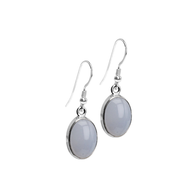Beautiful Lavender Chalcedony Sterling Silver Earrings