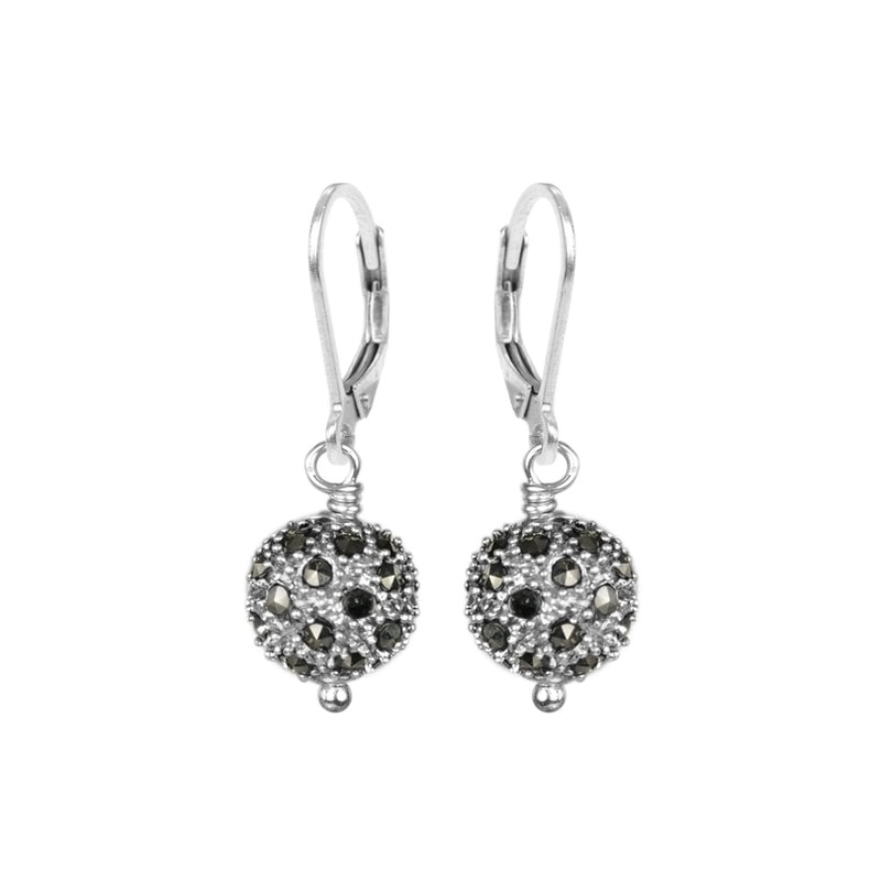 Sparkly Marcasite Sterling Silver Earrings