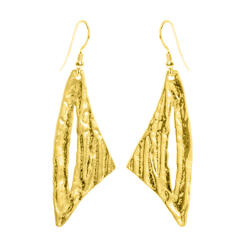 Chic Gold Plated Swing Statement Earrings with Gold Filled Hooks