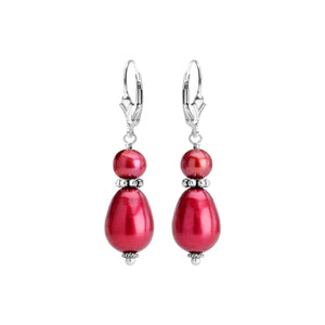 Royal Rose Fresh Water Pearl Sterling Silver Earrings
