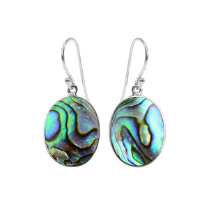 Luxurious Abalone & Coral Sterling Silver Reversible Earrings