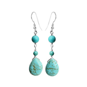 Petite Turquoise Sterling Silver Earrings