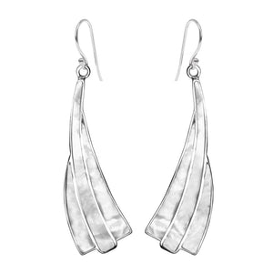 Fantastic Mother of Pearl Sterling Silver Statement Earrings