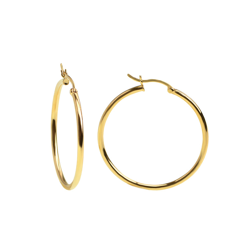 Largest Rose Gold Plated Hoop Earrings 2.5