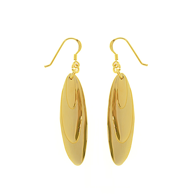 Gorgeous 14kt Gold Plated 3-Drop Drop Earrings