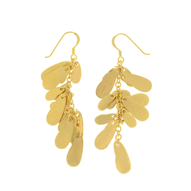 Shimmering 14kt-Gold Plated Dangle Earrings Gold Fill Hooks