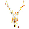 Fascinating Lion's Mane Amber Leaf Necklace