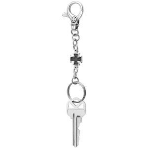 Quality Sterling Silver Key Chain With Large Designed Clasp