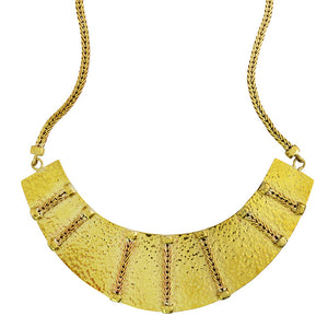 Karen London Modern Collar Weave Accent Statement Necklace