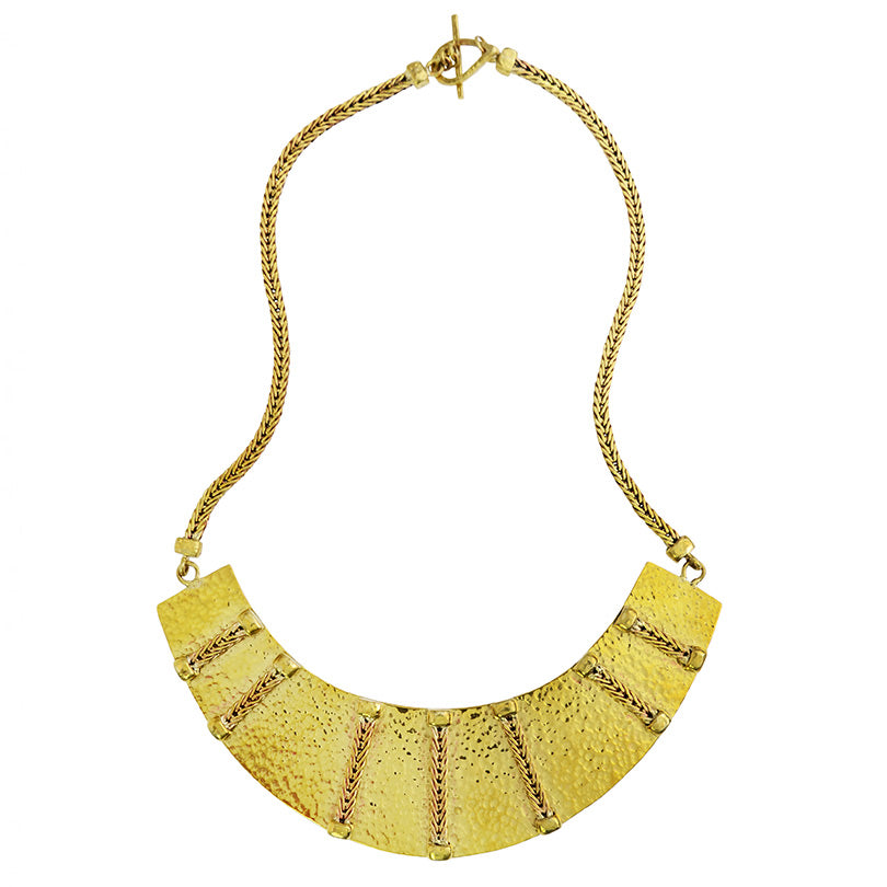 Karen London Modern Collar Weave Accent Statement Necklace