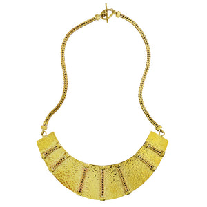 Karen London Modern Collar Weave Accent Statement Necklace