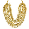 Bold 7-Strand Karen London Layered Chain Statement Necklace (4 colors)