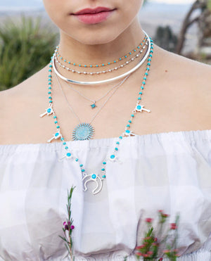 Blissful Turquoise Crystal Necklace