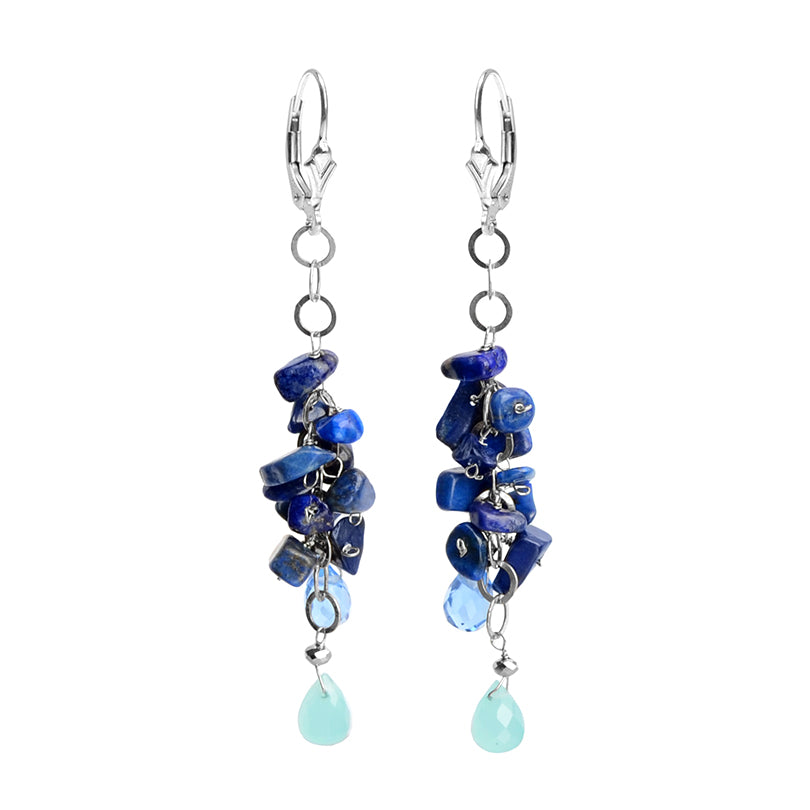 Blue Lapis Sterling Silver Earrings