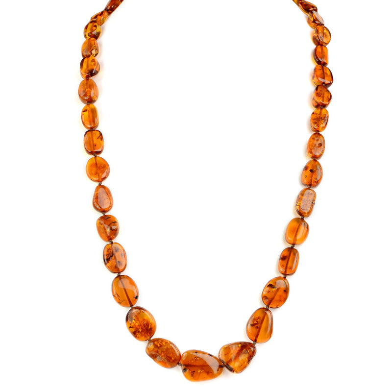 Sparkling Honey Cognac Baltic Amber Beaded Statement Necklaces