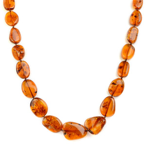 Sparkling Honey Cognac Baltic Amber Beaded Statement Necklaces