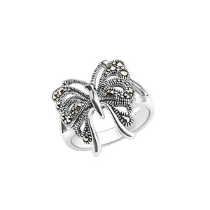 Darling Sterling Silver Marcasite Butterfly Ring