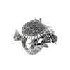 Magnificent, Large Marcasite, Sterling Silver Turtle Statement Ring