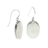 Shimmering Balinese Mother of Pearl Sterling Silver Statement Earrings