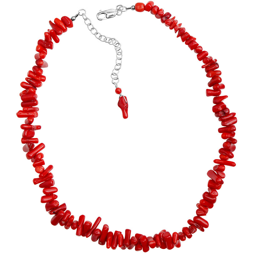 Exotic Branch Coral Sterling Silver Necklace
