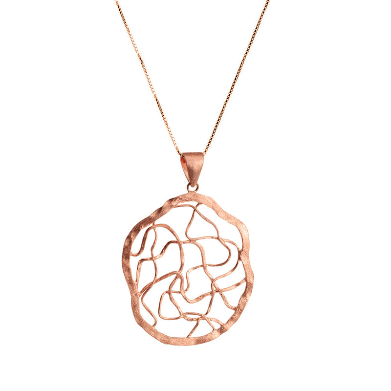 Rose Gold Plated "Dreamcatcher" Design Necklace 18" - 20"
