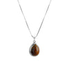 Rich Brown with Gold Tones Pietersite Sterling Silver Necklace