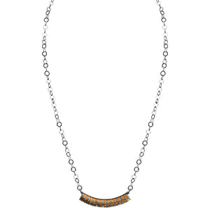 Italian Diamond Cut Tiny Hoops 18kt Tri-Color Plated Sterling Silver Necklace