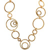 Stunning Contemporary Design 14kt Gold Plated Marcasite Spirals Statement Necklace - 21"
