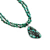 Genuine Turquoise and Black Onyx Sterling Silver Statement Necklace