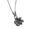 Lovely Marcasite Sterling Silver Flower Necklace 18"