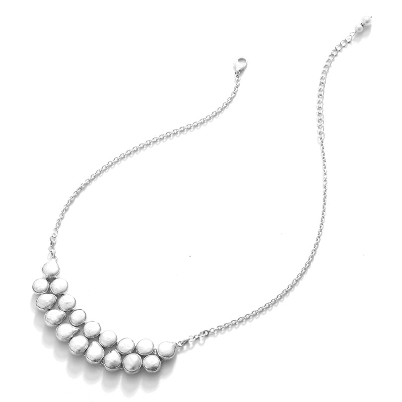 A Classic Fresh Water Pearl Sterling Silver Statement Necklace