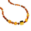 Natural Mixed Baltic Amber Necklace With Turquoise Accents