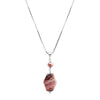 Beautiful Rhodochrosite and Fresh Water Pearl Sterling Silver Necklace