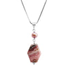 Beautiful Rhodochrosite and Fresh Water Pearl Sterling Silver Necklace