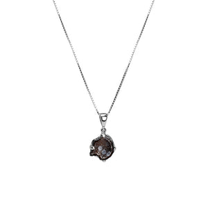 Petite Sparkling Starborn Geode Sterling Silver Necklace 16" - 18"