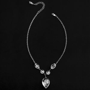 Gorgeous Faceted Quartz Drop Sterling Silver Necklace