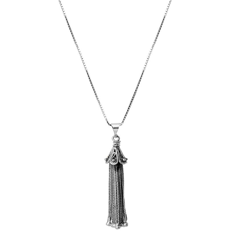 Beautiful Balinese Tassel Sterling Silver Necklace