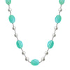Gorgeous Sea Foam Translucent Chalcedony and Fresh Water Pearl Sterling Silver Statement