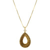 Magnificent Marcasite Tear Drop Gold Plated Necklace