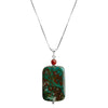 Beautiful Rich Colors of Bloodstone and Carnelian Sterling Silver Necklace