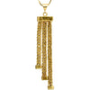 Karen London Woven Brass Tassel on Italian Gold Plated Silver Necklace