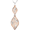 French Italian Style Sparkling Rose Gold Plated Sterling Silver Necklace