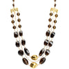 Stunning Smoky Quartz with Bright Gold Vermeil Accent Nuggets & Chain Necklace