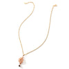 Dazzling Rose Gold Plated CZ Pendant on 18Kt Italian Gold Plated Sterling Silver Chain.