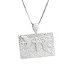 Doves and Cross Sterling Silver Pendant