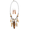 Stunning Desert Jasper, Picture Agate and Drusy Sterling Silver Statement Necklace