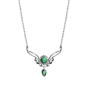 Green Quartz Sterling Silver Necklace