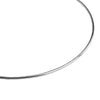 Italian Rhodium Plated Omega Sterling Silver Soft Collar Chain Necklace