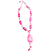 Hello Barbie! Raspberry Agate Slice Sterling Silver Statement Necklace