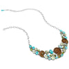 Gorgeous Ammonite and Gemstone Sterling Silver Statement Necklace